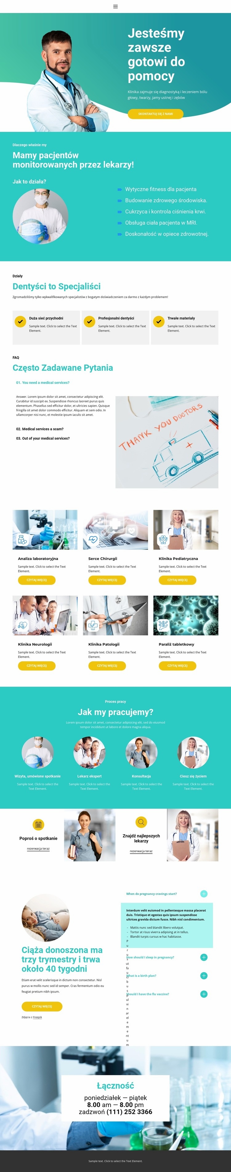 Nowe centrum medycyny Kreator witryn internetowych HTML