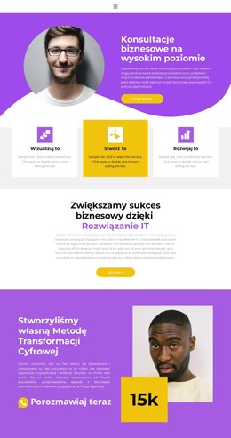 Strona HTML Dla Biznes Wysokiej Klasy