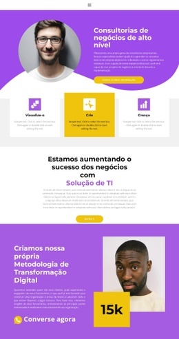 Negócios De Alto Nível - Criar Maquete De Página Web