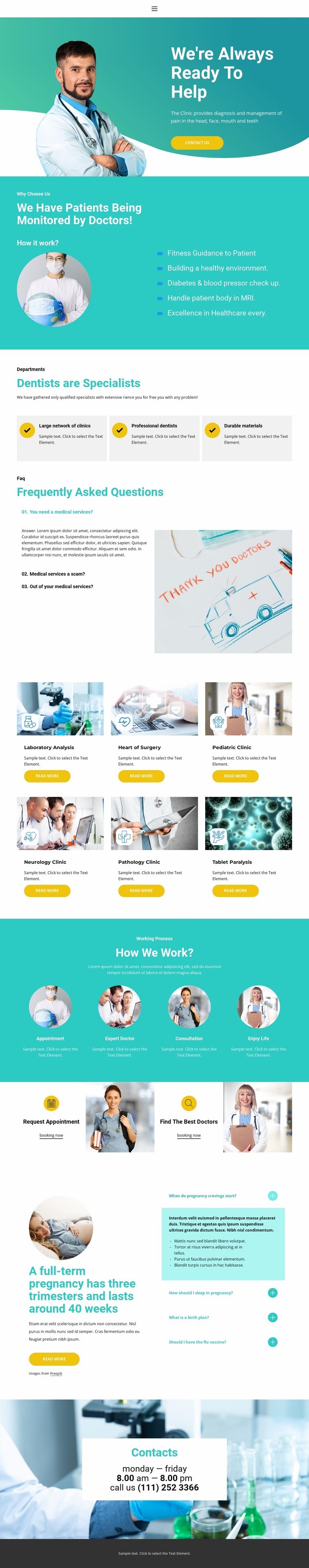 New medicine center Web Page Design