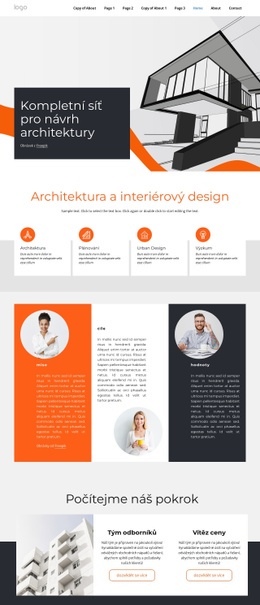 Architektonická Projekční Firma – Webová Šablona HTML