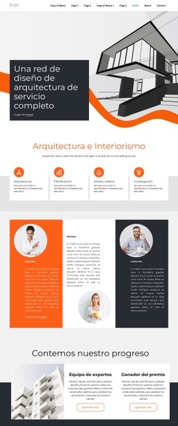 Página De Destino Multipropósito Para Firma De Diseño De Arquitectura