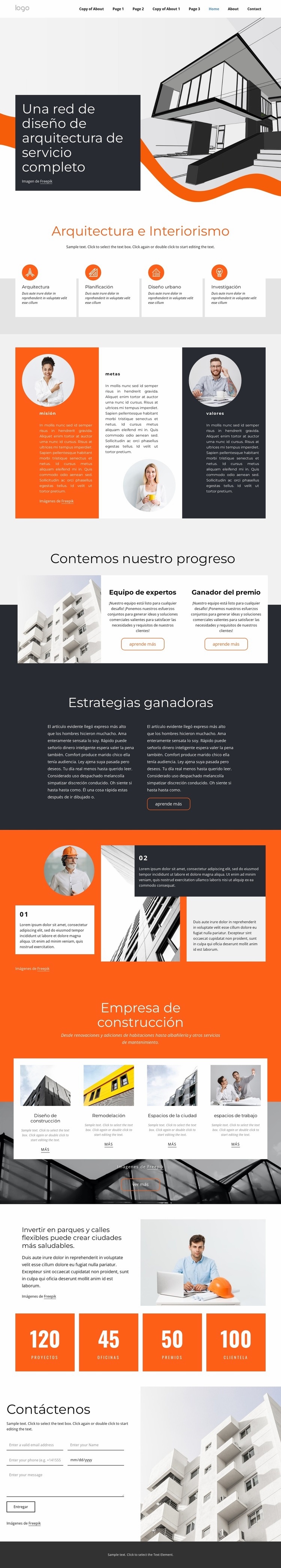 firma de diseño de arquitectura Plantilla HTML5