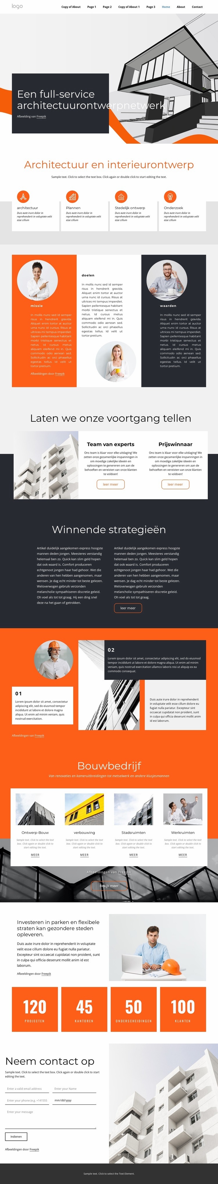 Architectuur ontwerpbureau Website ontwerp