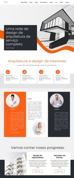 Página De Destino Multifuncional Para Escritório De Arquitetura