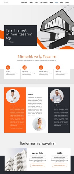 Mimari Tasarım Firması - HTML Web Şablonu