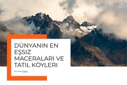 En Eşsiz Maceralar - En Iyi HTML Şablonu