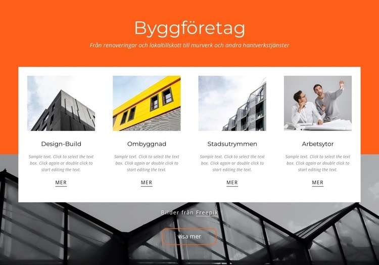 Bostadsbyggande företag HTML-mall