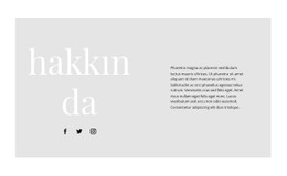 Başlangıcımız Hakkında Bilgi Basit HTML CSS Şablonu