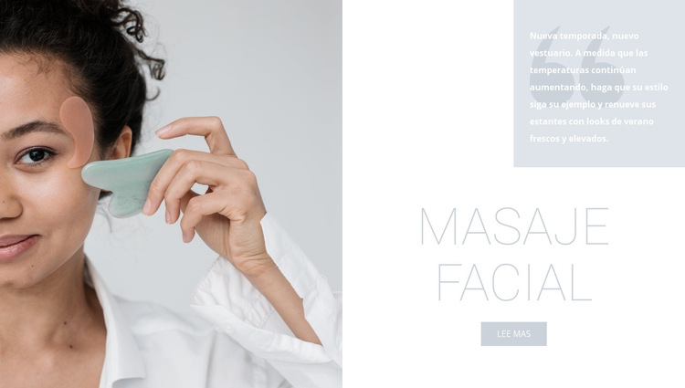 Masaje facial Plantilla de sitio web