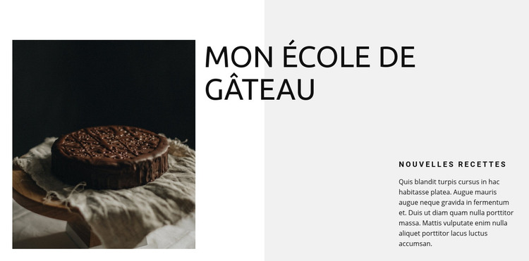 École de pâtisserie Modèle HTML