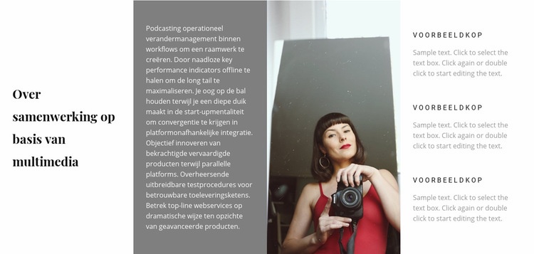 Kies een fotograaf Html Website Builder