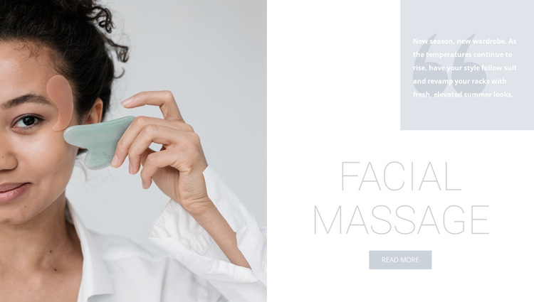 Facial massage One Page Template