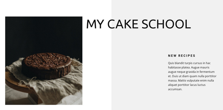 Baking school One Page Template