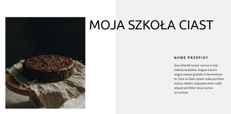 Szkoła pieczenia Szablon HTML