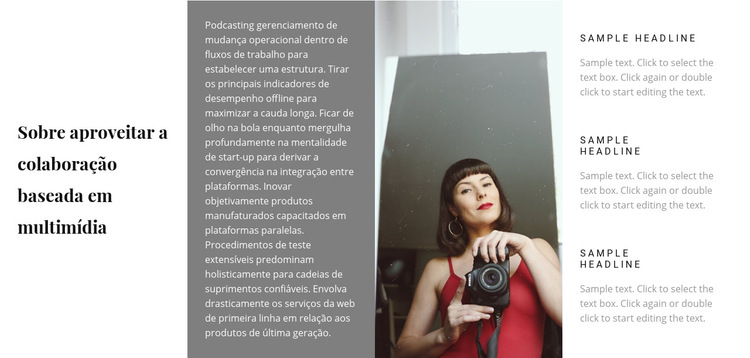 Escolha um fotógrafo Modelo de site