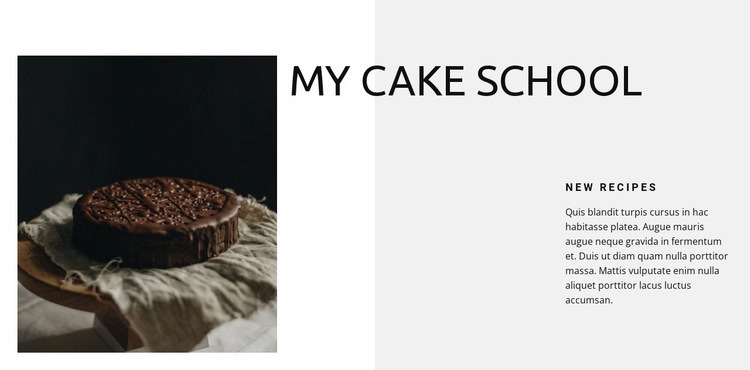 Baking school Web Page Design