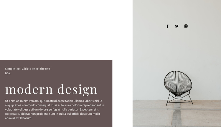 New collection of chairs Website Builder Software