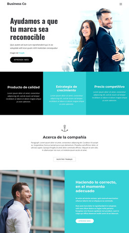 Compañía De Negocios: Diseño Del Sitio Web HTML