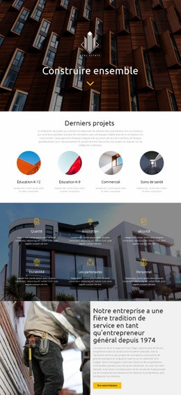 Bâtiment - Modèle HTML5