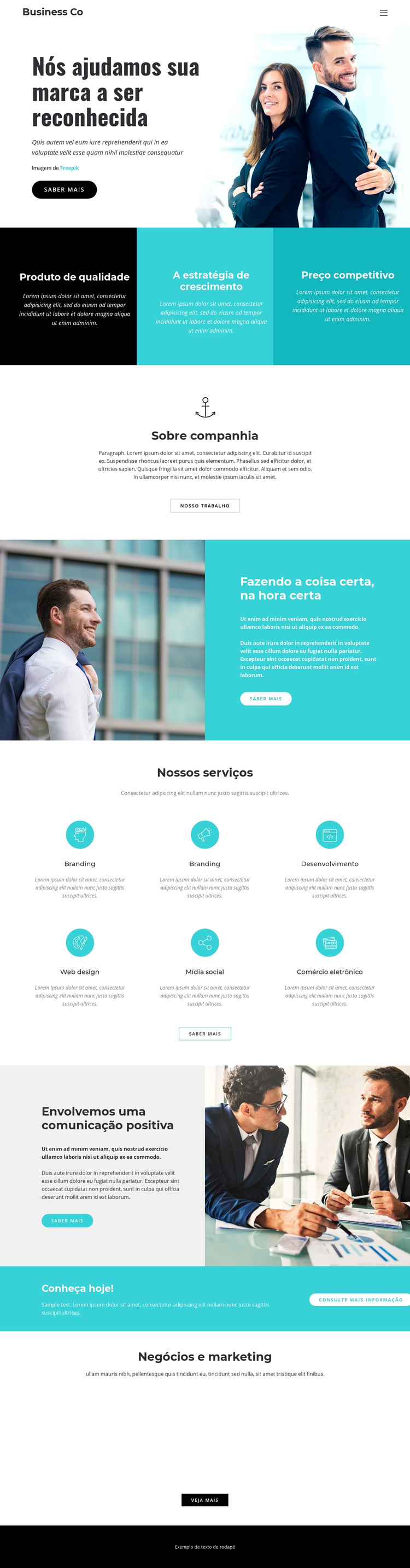 Empresa de negócios Tema WordPress