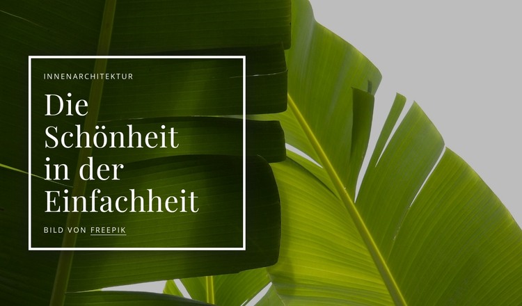 Die Schönheit in Einfachheit HTML-Vorlage