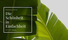 Die Schönheit In Einfachheit