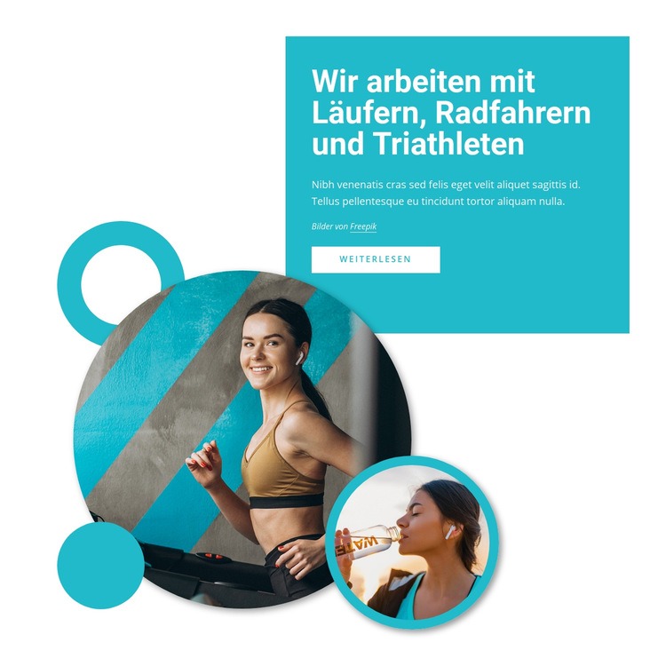 Wir arbeiten mit Läufern Website Builder-Vorlagen