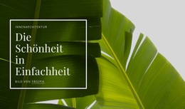 Die Schönheit In Einfachheit