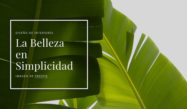 La belleza en simplicidad Plantilla HTML5