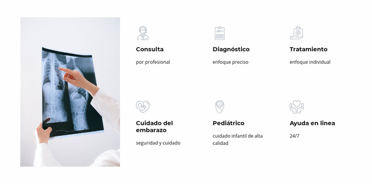 Servicios de nuestro centro médico Plantilla Joomla