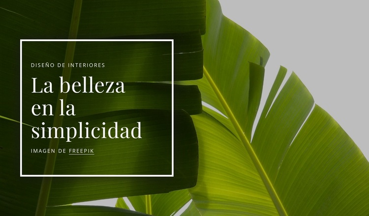 La belleza en simplicidad Tema de WordPress