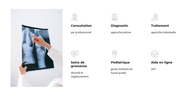 Services de notre centre médical Conception de site Web