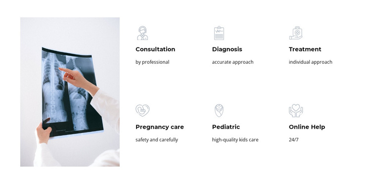 Services of our medical center HTML5 Template