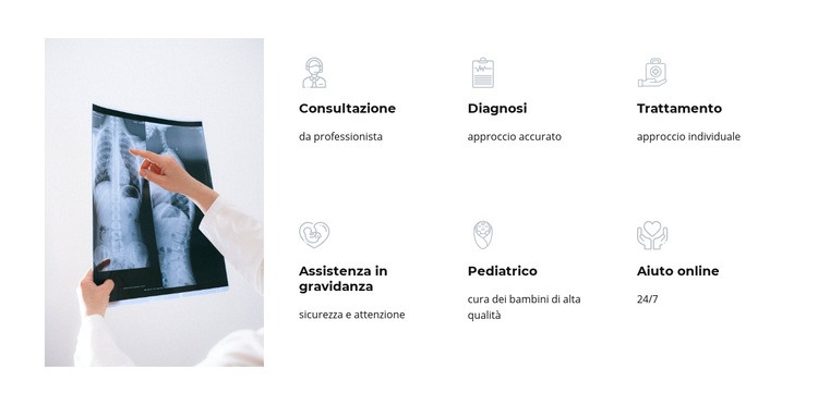 Servizi del nostro centro medico Un modello di pagina