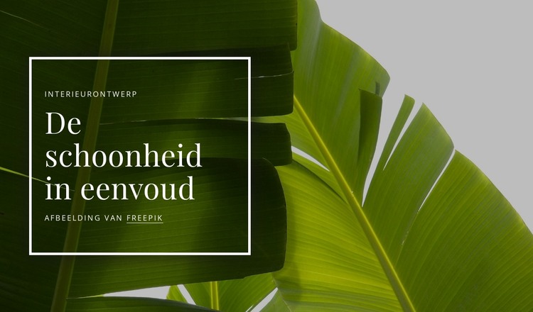 De schoonheid in eenvoud HTML-sjabloon