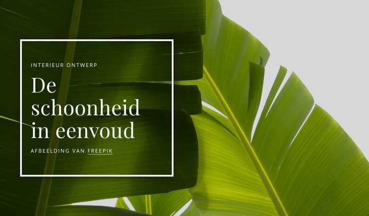 De schoonheid in eenvoud Html Website Builder