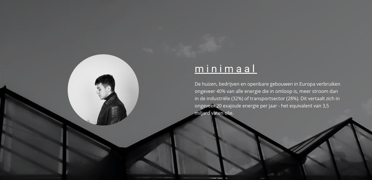 Minimale oplossingen maximaal resultaat Website mockup