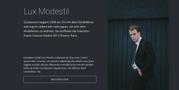 Website-Mockup-Tool Für Herrenmode-Stil