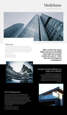 Modehaus – Fertiges Website-Design