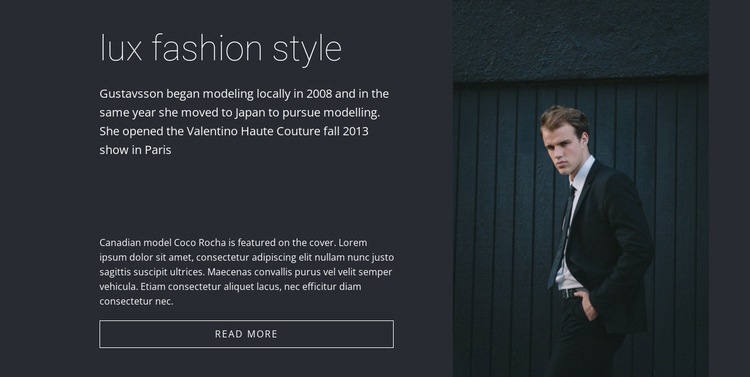 Men's fashion style Elementor Template Alternative