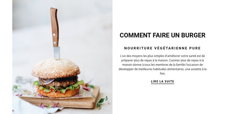 Comment faire un burger Conception de site Web