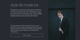 Style De Mode Pour Hommes - Free HTML Website Builder