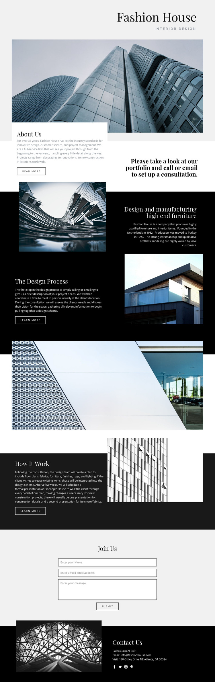 Fashion House Homepage Design