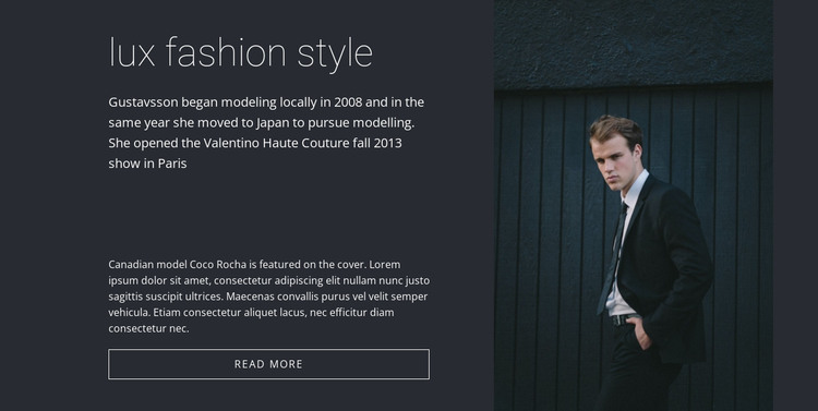 Men's fashion style HTML Template