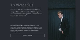 Férfi Divat Stílus - Ingyenes Webhelysablon