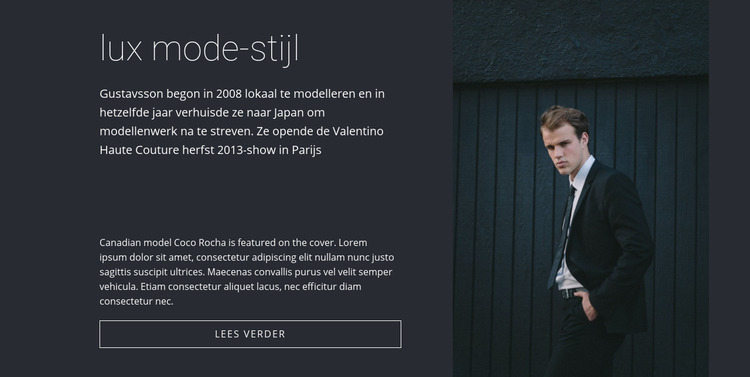 Herenmode stijl Joomla-sjabloon