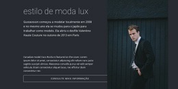 Estilo De Moda Masculina - Construtor De Sites