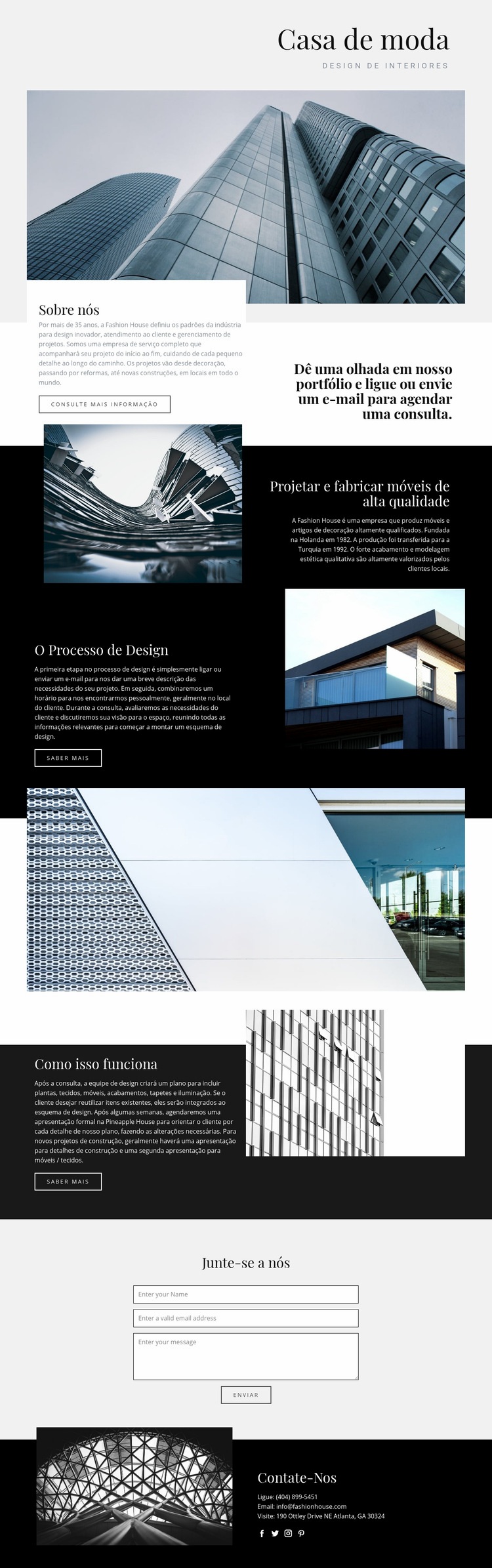 Casa de moda Construtor de sites HTML