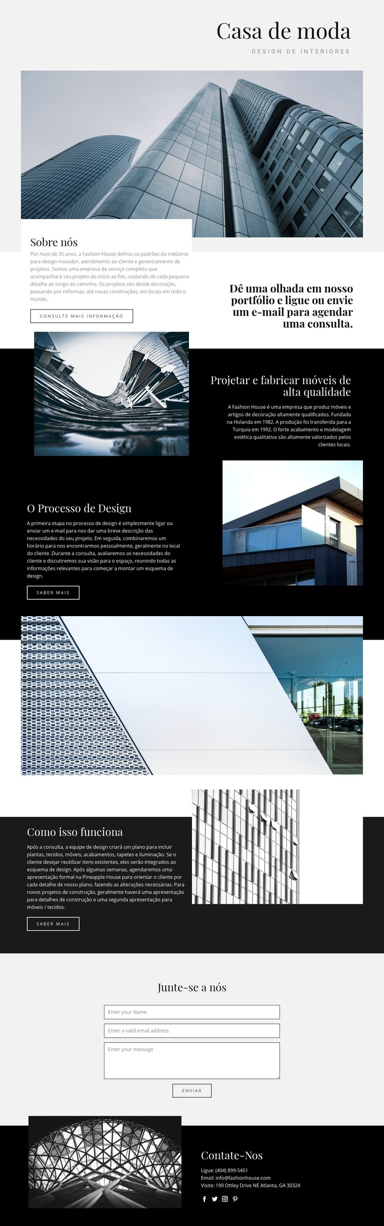 Casa de moda Design do site